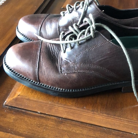 Men’s size 8 1/2M brown leather Nunn Bush lace up dress shoes - Picture 8 of 10